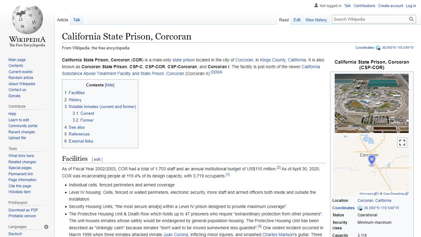 California State Prison, Corcoran - Wikipedia